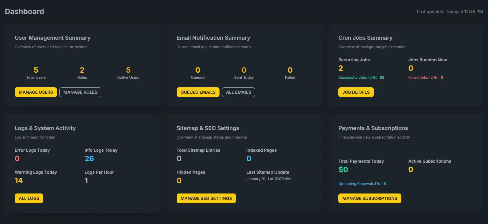 EasyLaunchpad Dashboard